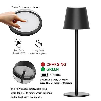 Ralbay 1 Pack Black LED Cordless Table Lamp, 5000mAh Rechargeable Battery  Lamp, Stepless Brightness Black Dining Table Lamps, IP54 Waterproof Battery  Powered Lamps Outdoor Cordless Table Lamps - Yahoo Shopping