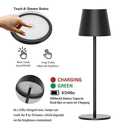 Tubicen Portable Outdoor Table Lamp Waterproof, 4000mAh Battery Operated  Cordless Rechargeable Table…See more Tubicen Portable Outdoor Table Lamp