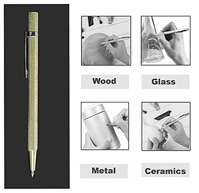 4 Pcs Tungsten Carbide Scribe Etching Engraving Pen Carve Engraver Scriber  Tools for Stainless Steel Ceramics and Glass 