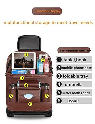 Car Seat Back Bag Folding Table Travel Organizer