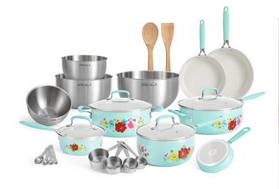 The Pioneer Woman Dazzling Dahlias Aluminum 10-Piece