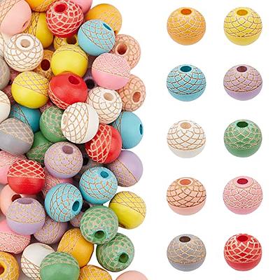 PH 100pcs 14mm Colored Round Wood Beads Wood Craft Beads for Jewelry Making  - Yahoo Shopping