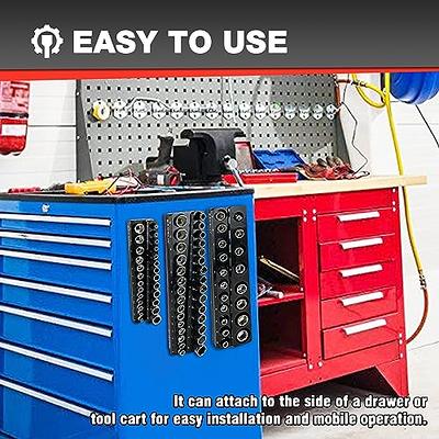 EACELIY 6Pcs Magnetic Socket Organizer Set, 1/2