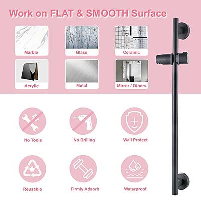 NearMoon Self Adhesive Shower Head Holder- Adjustable Handheld Shower  Holder NO Drilling Wall Mount Waterproof (Matte