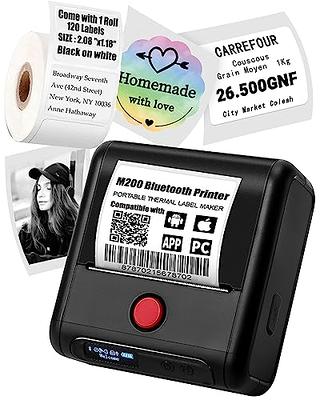 Label Maker Machine with Tape - 3 Thermal Label Printer for Small Business  - M200 Mini Label Printer Barcode Printer for Phone&PC, Bluetooth Label  Makers for Labels,Logo,Product Ingredient - Yahoo Shopping