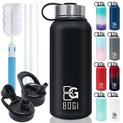 64 oz Insulated Water Bottle with Straw & Sleeve, Coolflask Half Gallon  Water Jug 3 Lids Stainless Steel Metal Multifunctional Flask, Keep 48H Cold