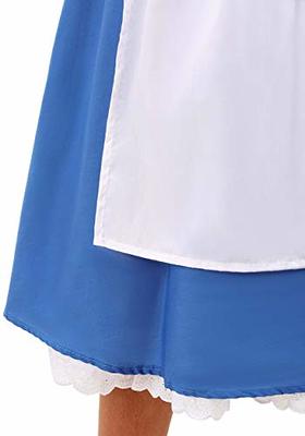 Alice in Wonderland Kids Deluxe Alice Dress Girls, Pretty Blue & White  Alice Dress Halloween Costume Medium (8-10) - Yahoo Shopping