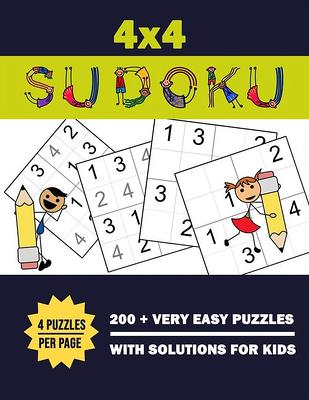 1000 Sudoku Puzzles for Kids With Answers Kids Sudoku 4x4 