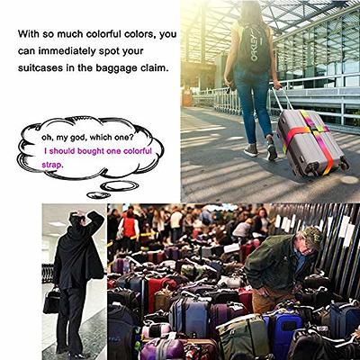 Gutsdoor Luggage Straps Adjustable Suitcase Belt Travel Bag Accessories  Durable Travel Luggage Strap 1.96 in W x 6.4 ft L