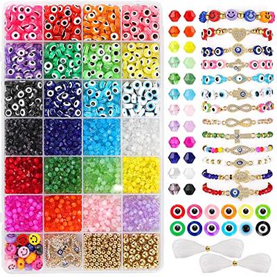 White Black Clay Beads Bracelet Making kit, Funtopia Heishi Beads Polymer  Clay Beads for Jewelry Making, Friendship Bracelet Kit with Gold Beads