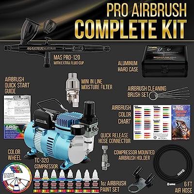 Airbrush Kit Master Compressor Mini Portable Air Hose Case