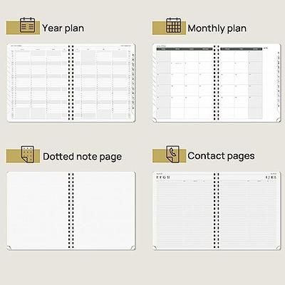 POPRUN Planner 2023-2024 (6.5'' x 8.5'') Academic Year Calendar (July 2023  - June 2024) with Hourly Time Slots, Monthly Weekly & Daily Organizer for