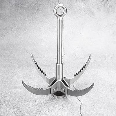 JCPLYNN 3-Claw Stainless Steel Outdoor Grappling Hook, Aquatic