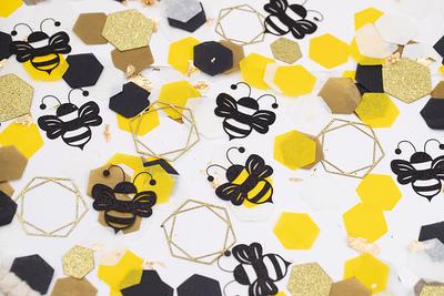 Bee Baby Shower, Oh Babee, Confetti, Gender Neutral Baby Shower Decora