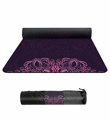 Yoga Mat 1/3 Inch Exercise Mats 8Mm TPE Non Slip Extra Thick High Density  Eco F