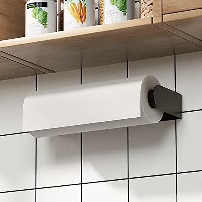 Mbillion Paper Towels Holder Under Cabinet Wall Mount and Self-Adhesive  Paper Towel Rack for Kitchen Premium Grade SUS304 Stainless Steel Black -  Yahoo Shopping