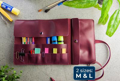 Personalized Leather Pencil Cases & Pen Pouches