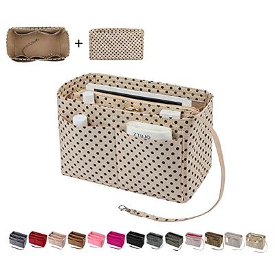 ZTUJO Purse Organizer Insert, Felt Bag organizer with zipper, Handbag &  Tote Shaper, For Speedy Neverfull Tote, 5 Sizes (Large, Brown polka dots  Beige) - Yahoo Shopping