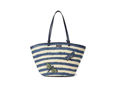 Kate Spade Morgan Racing Stripe Canvas Double Up Crossbody in Blue