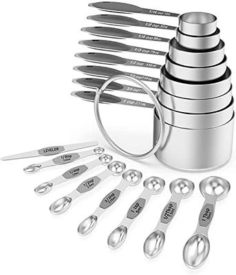 8 Pack Kitchen Magnetic Measuring Spoons, Double Sided Stainless Steel Measuring  Spoons With Measuring Ruler Coffee Soup Spoon For Liquid And Dry Ingr