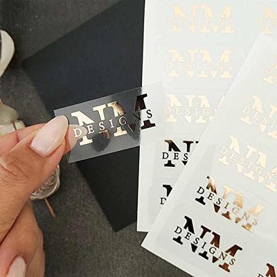 Custom Printing Transparent Roll Logo Labels Clear Waterproof Gold Foil  Vinyl Self Adhesive Labels