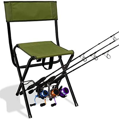 LEADALLWAY Folding Fishing Chair with Rod Holder,Green - Yahoo