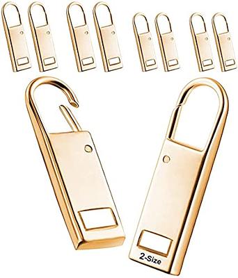  Zpsolution Gold Zipper Pull Replacement Metal Zipper Tab Repair  Easy Use for Broken and Missing Zipper Pulls On Luggage Suitcase Jacket  Backpacks Coat Boots