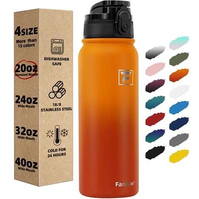 GOPPUS 24 oz Insulated Water Bottle With Straw Stainless Steel