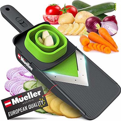 MASTERTOP Adjustable Mandoline Food Slicer Vegetable Slicer Fruit Cutter  Stainless Steel Kitchen Julienne Slicer For Kitchen Waffle Fry Cut Potato  Chip Vegetable Onion Cheese French Fry - Yahoo Shopping