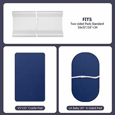 TILLYOU Changing Pad Cover Set in Soft Jersey Material - Fits 32/34''x16  Contoured Pad for Babies, Navy Blue & Lt Gray - Yahoo Shopping