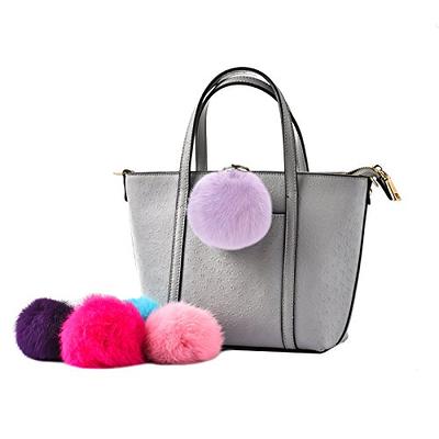 COLORFUL BLING Pom Pom Keychain Cute Artificial Rabbit Fur Ball Soft  Keyring Handbag Purse Charm Keychain-light blue A - Yahoo Shopping