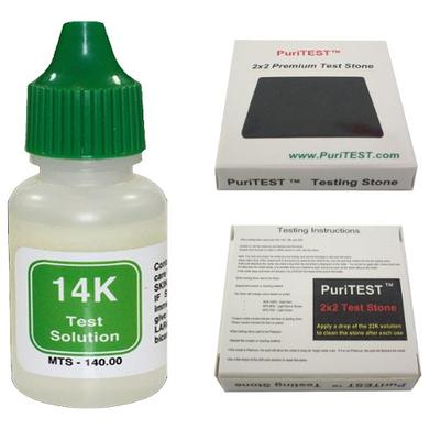 14K Gold Test Solution Tester Acid Bottle + 2x2 Testing Stone! Detect Scrap  Nuggets Metal Jewelry Kit - Yahoo Shopping