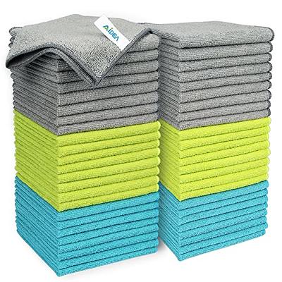 AIDEA Microfiber Cleaning Cloths-100PK, Soft Absorbent Cleaning Rag,  Lint-Free, Microfiber Cloth for Home, Kitchen, Car, Window (12in.x12in.)