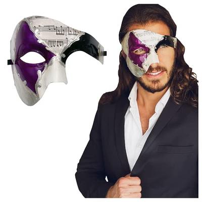 Half Face Masquerade Mask For Men Phantom Of The Opera Mask for Masquerade  Party, Venetian Party, Mardi Gras, Halloween & Cosplay - Yahoo Shopping