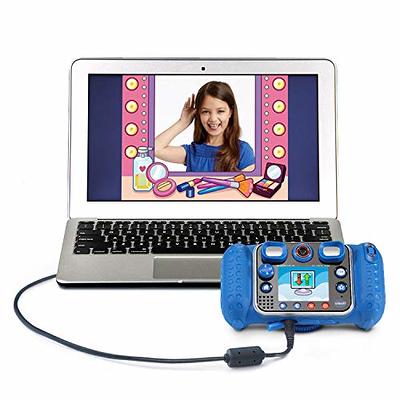 vtech kidizoom duo dx digital selfie camera with mp3 player, blue 