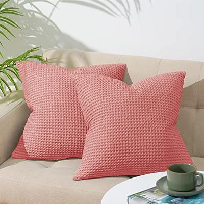 MIULEE Decorative Pillow Covers Waffle Weave Cotton Pillow Cases Soft