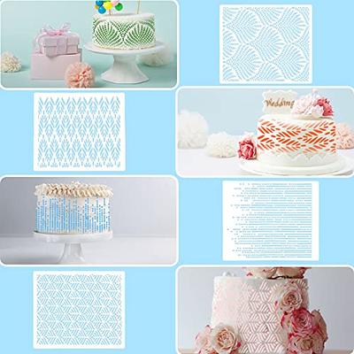 Cake Stencils Decorating Buttercream, Templates Floral Cookie Fondant  Dessert Stencil Lace Cake Stencil & Template,Wedding Cake Birthday Cake  Spray