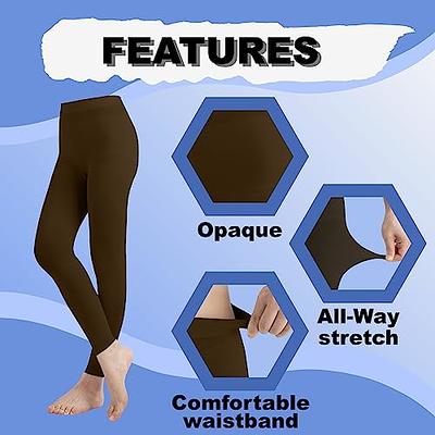 EMEM Apparel Womens Solid Colored Opaque Microfiber Footless Tights