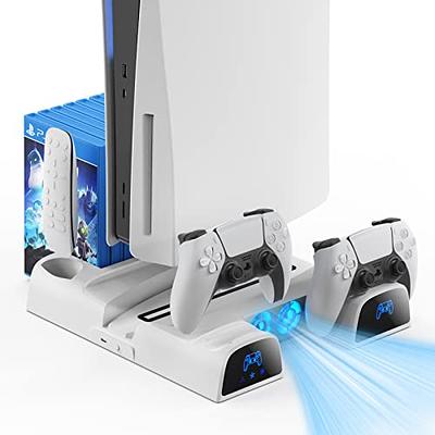  KUNSLUCK Charging Station for PS VR2 & PS5 with 2 Cooling Fan,  3-in-1 Stand for PS5 and PS VR2 Controllers Charging, PS5 Console Cooling  Station, Organization PS VR2 Accessories & PS5