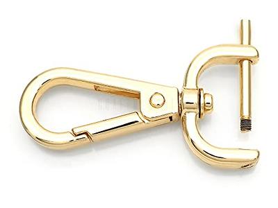 CRAFTMEMORE 2PCS 1-1/2 Inch Push Gate Snap Hooks Metal Swivel Lobster Claw  Clasp Purse Hardware SC21 (Brushed Brass)