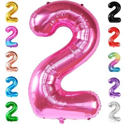 KatchOn, Pink Two Balloons for 2nd Birthday - 40 Inch, Hot Pink 2 Balloon,  Two Legit To Quit Party Decorations Girl, Two Cool Birthday Party  Decorations Girl
