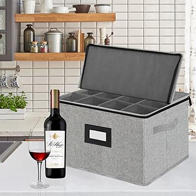 VERONLY China Storage Set, Hard Shell and Stackable, for Dinnerware Storage  and Transport,Wine Glass Storage Box,Mug Storage Box, Stemware Storage  Container,Storage Case with Dividers - Yahoo Shopping