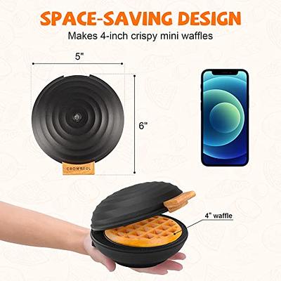  DASH Mini Maker Electric Round Griddle for Individual Pancakes,  Cookies, Eggs & other on the go Breakfast, Lunch & Snacks with Indicator  Light + Included Recipe Book - Black: Home 