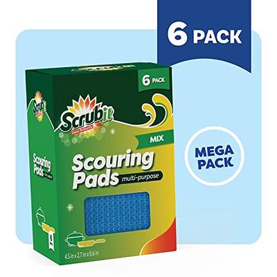 12 pack stainless steel scourers by scrub it - steel wool scrubber pad used  for dishes, pots, pans, and ovens. easy scouring for tough kitchen  cleaning. 