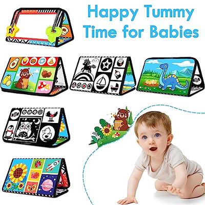 Aboosam Tummy Time Baby Mirror Toys 0-6 6-12 Months High Contrast