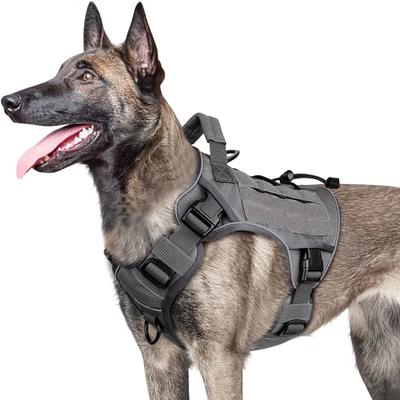 OneTigris No Pull Tactical Dog Harness for Medium Dog, Aire Mesh Dog Vest  Harness, Breathable Military Dog Molle Vests with Handles, Service Dog Vest