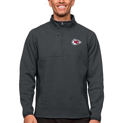 Kansas City Monarchs Antigua Generation Quarter-Zip Pullover Top - Charcoal