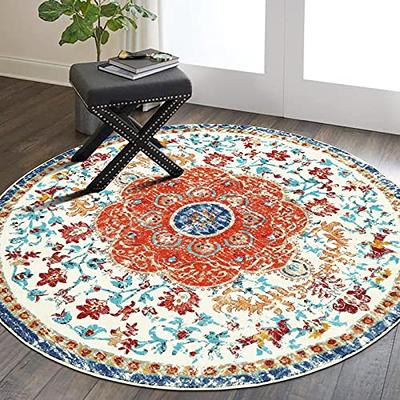 Uphome Vintage Bathroom Runner Rug Gray Non-Slip Soft Long Bathroom Rugs  Machine Washable Oriental Bath Mat Traditional Farmhouse Floral Floor Mats