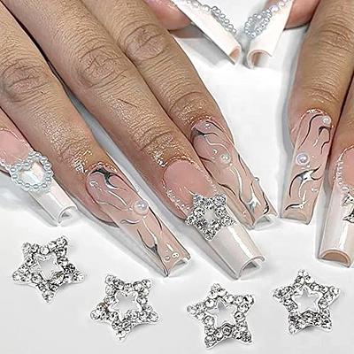 20 Pcs Star Nail Charms, MIKIMIQI Alloy Rhinestones Star Charms for Nails  Shiny Diamonds Star Nail Art Charms 3D Star Nail Gems for Nail Art Craft