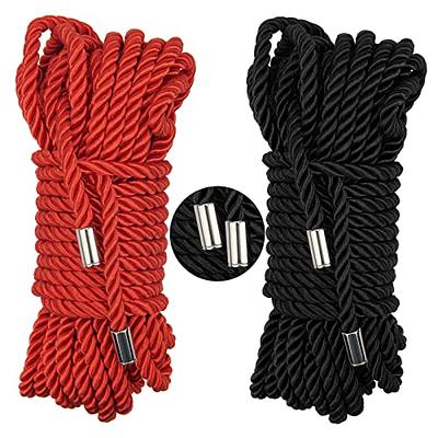 Sfcaris Silk Soft Rope, Skin Friendly Soft Nylon Rope Silky Black